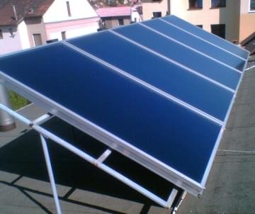 Instalace solárního ohřevu vody v Plzni - Doubravka.